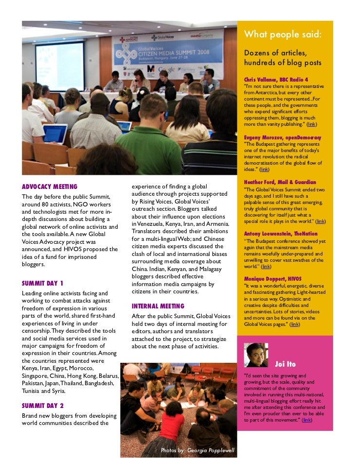 Global Voices Citizen Media Summit 2008 - Thank You! Slide 2