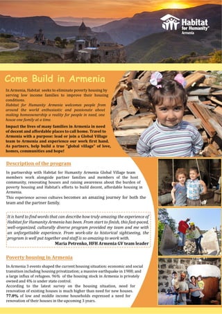 Global Village trip to Armenia