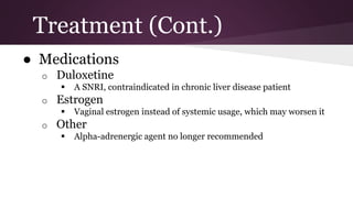 Stress urinary incontinence - case and brief | PPTX