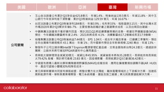 美國 歐洲 亞洲 臺灣 新興市場
公司要聞
• 玉山金法說會公布累計Q3淨收益425.8億元，年增1.4%；稅後純益139.5億元，年減11.8%。其中玉
山銀行今年受淨利差下滑影響，累計Q3稅後純益 129.59 億元，年減 16.67%。
• 台泥法說會公布累計Q3稅後淨利184億元，年增3.9%；毛利率33%，每股盈餘3.15元。其中台灣水泥
市場2020年累計Q3需求年增6-7%，主要受惠為前瞻計畫之基建需求成長，以及台商回台建廠。
• 中鋼集團法說會表示看好鋼市回溫，預計2021Q1將延續價量齊揚的走勢。根據世界鋼鐵協會(WSA)
預估，今年鋼鐵消費量將年減 2.4%，2021則將成長 4.1%，消費數量由17.2億噸成長至17.9億噸。
• 裕隆集團法說會公布Q3稅後純益7.44億元，EPS 1.04元。經去年大幅改革後，已連續三季獲利。預估
全年台灣車市總規模共 43.1 萬台，年增 1%；而中國車市預估全年新車規模 2240 萬台，年減 13%。
• 聯發科子公司立錡併購Intel旗下Enpirion電源管理IC產品線，交易金額為新台幣24.3億元。透過該併
購案，立錡未來將可增加FPGA與資料中心應用產品。
• 長榮航太擬辦理現金減資30億元，減資比率45.95%，減資後股本將為35.28億元。長榮航持有長榮航
太79.42% 股權，預計將可進帳 23.83 億元。因疫情影響，長榮航累計Q3已虧損36.42億元。
• 宇碩宣布將導入最新光學架構陣鏡視野擴張(MAVE)成像技術，應用在擴增實境抬頭顯示器(AR HUD)
中，產品可望縮小體積30%和降低成本。
• 東元與華新麗華共同宣布換股結盟，將整合雙方在太陽能、離岸風電領域的上下游解決方案，加速拓
展新能源市場。華新負責案場開發、電力系統規畫、建設及施工維運；東元則負責儲能解決方案。
11
 