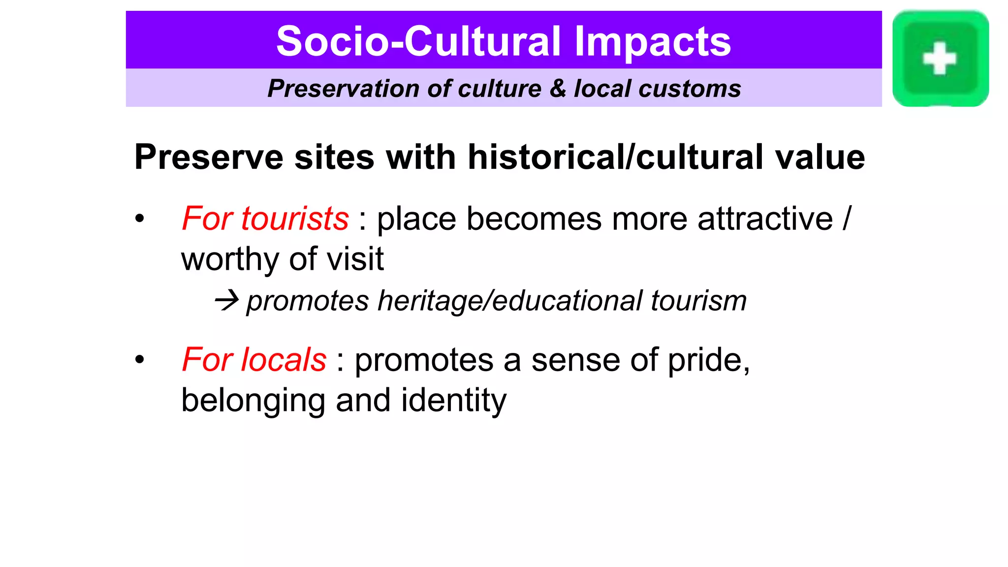 Ch 1 GW 3 - Impacts of Tourism | PPTX