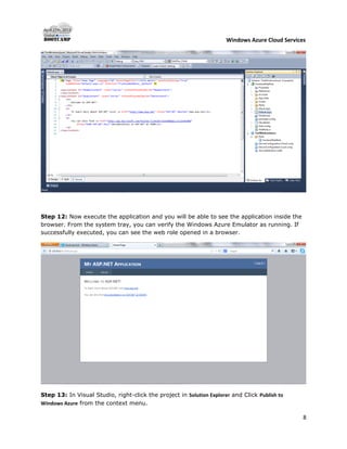 windows azure cloud services - Lab Manual | PDF
