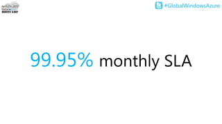 #GlobalWindowsAzure
99.95% monthly SLA
 