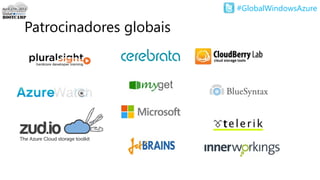 #GlobalWindowsAzure
Patrocinadores globais
 