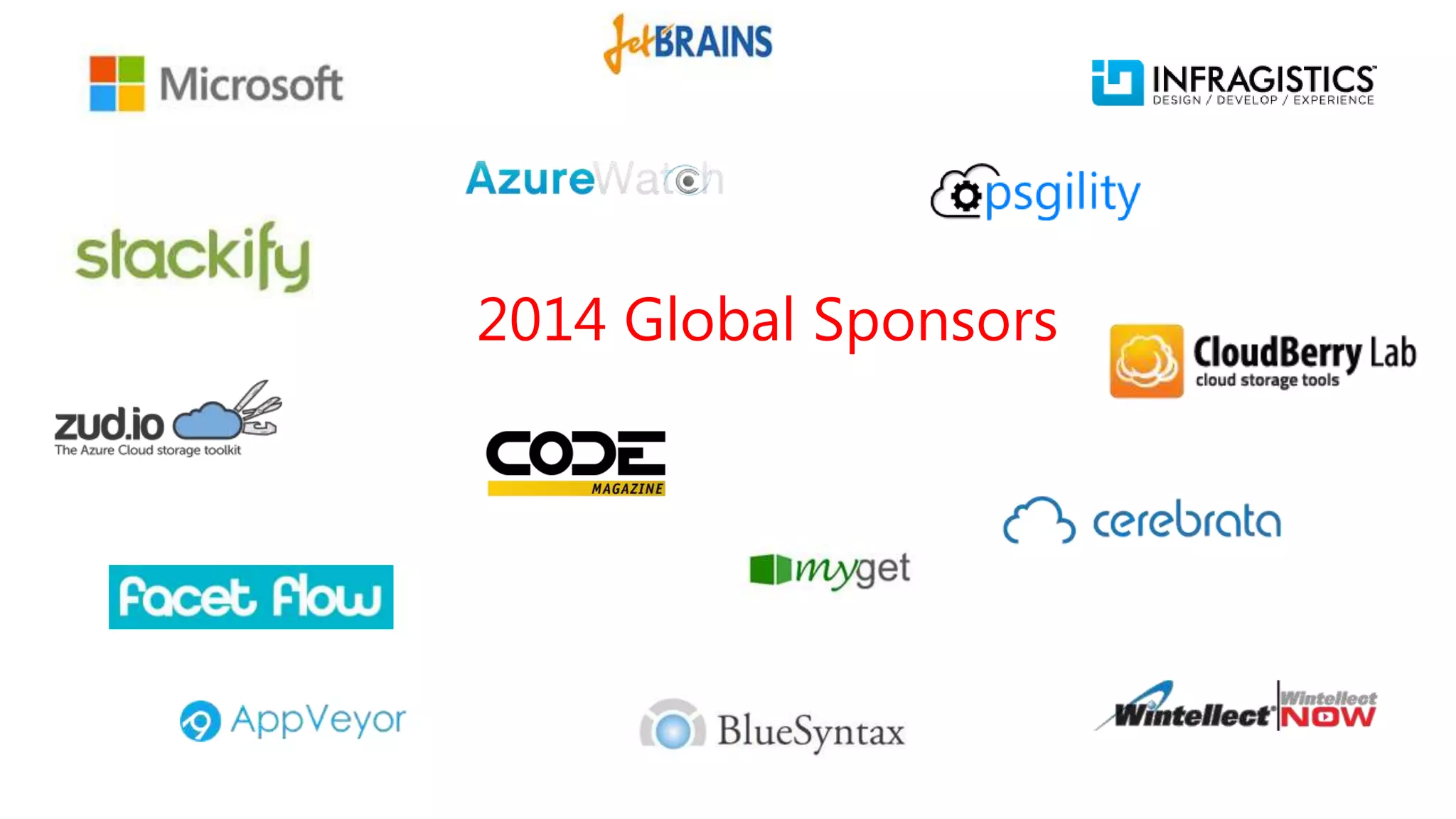 2014 Global Sponsors
 