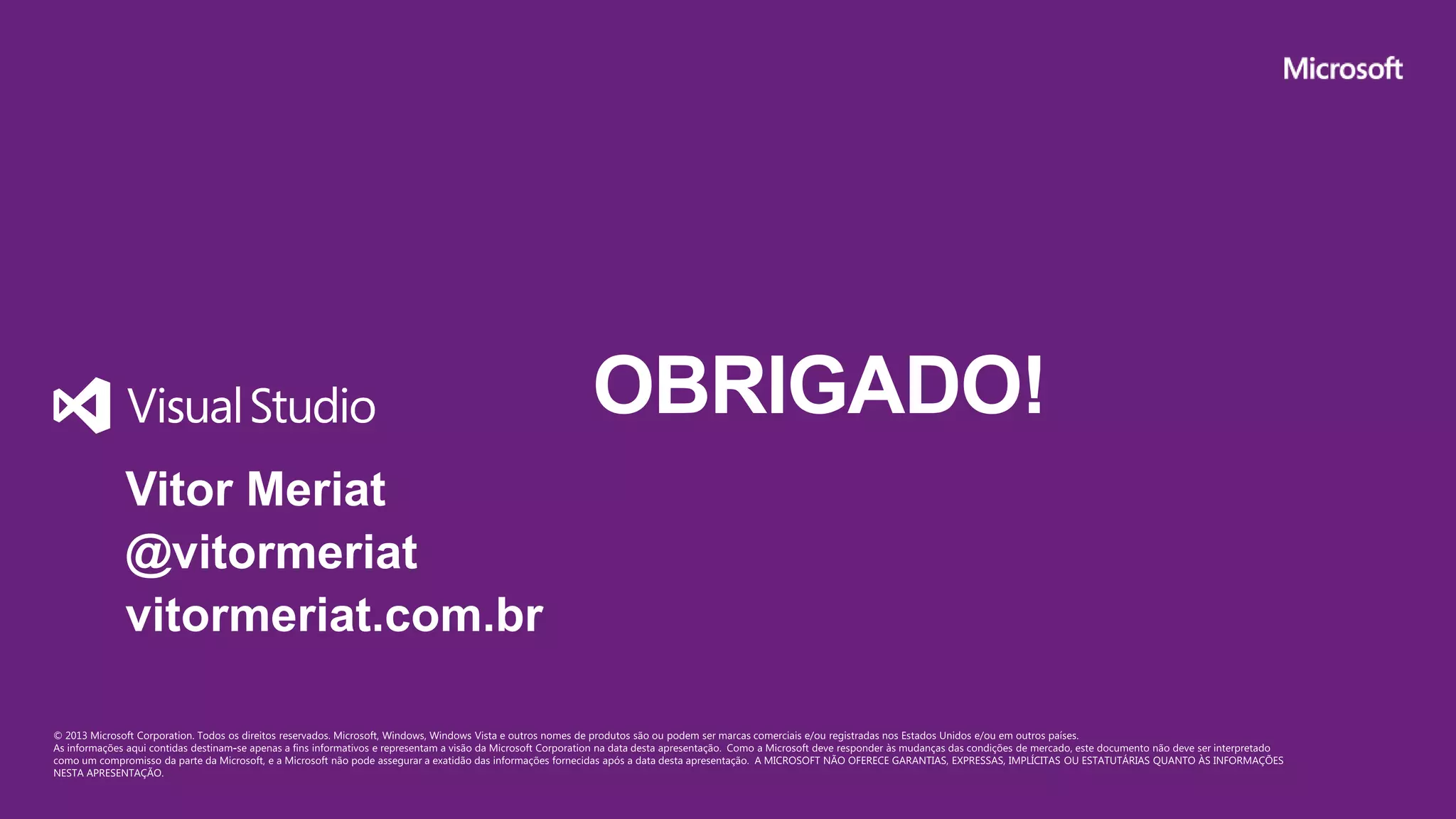 GWAB 2014 - Brasília - Explorando o poder do SaaS no Azure