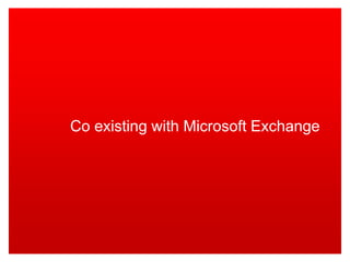 Co existing with Microsoft Exchange  