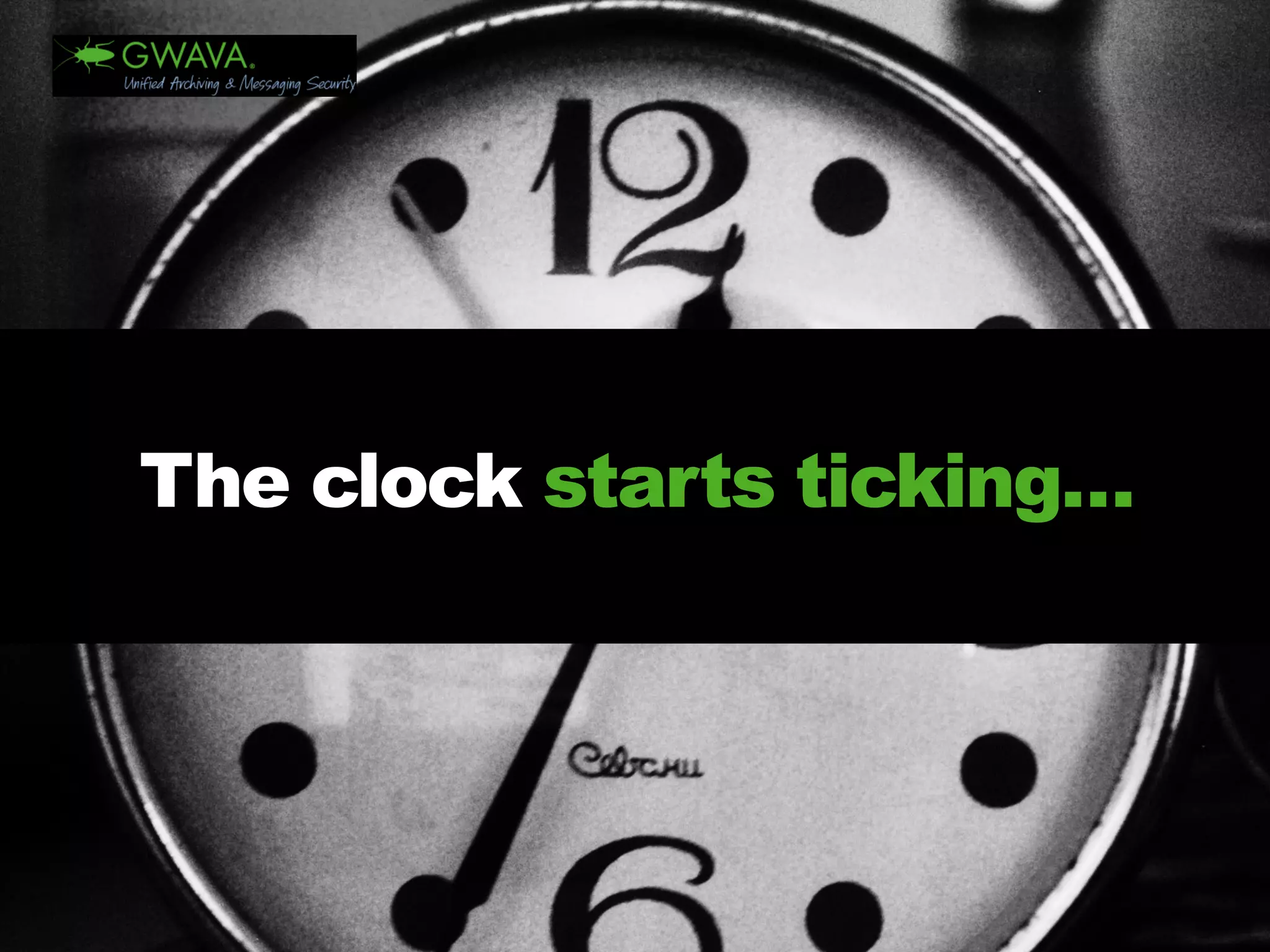 The clock starts ticking…  