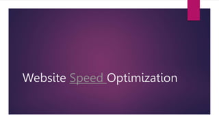 Website Speed Optimization
 