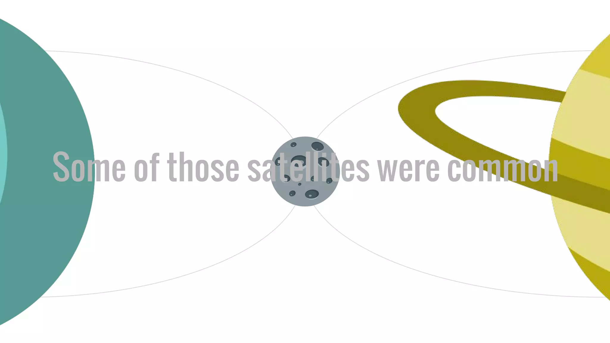 Some of those satellites were common
 