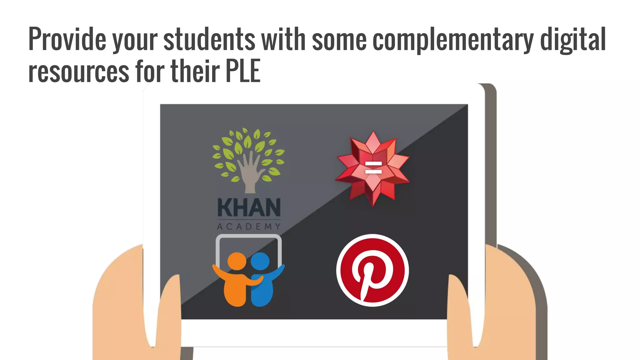 Provide your students with some complementary digital
resources for their PLE
 