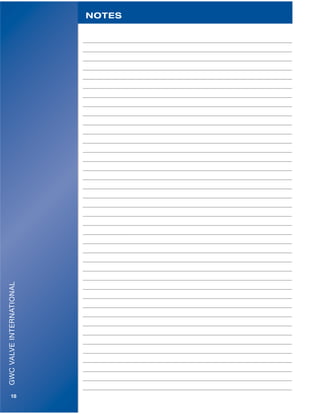 GWCVALVEINTERNATIONAL
18
NOTES
 