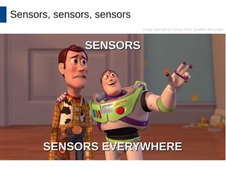 Sensors, sensors, sensors 
SSEENNSSOORRSS 
Image copyright by Disney Pixar. Qualifies fair usage. 
SSEENNSSOORRSS EEVVEERRYYWWHHEERREE 
 