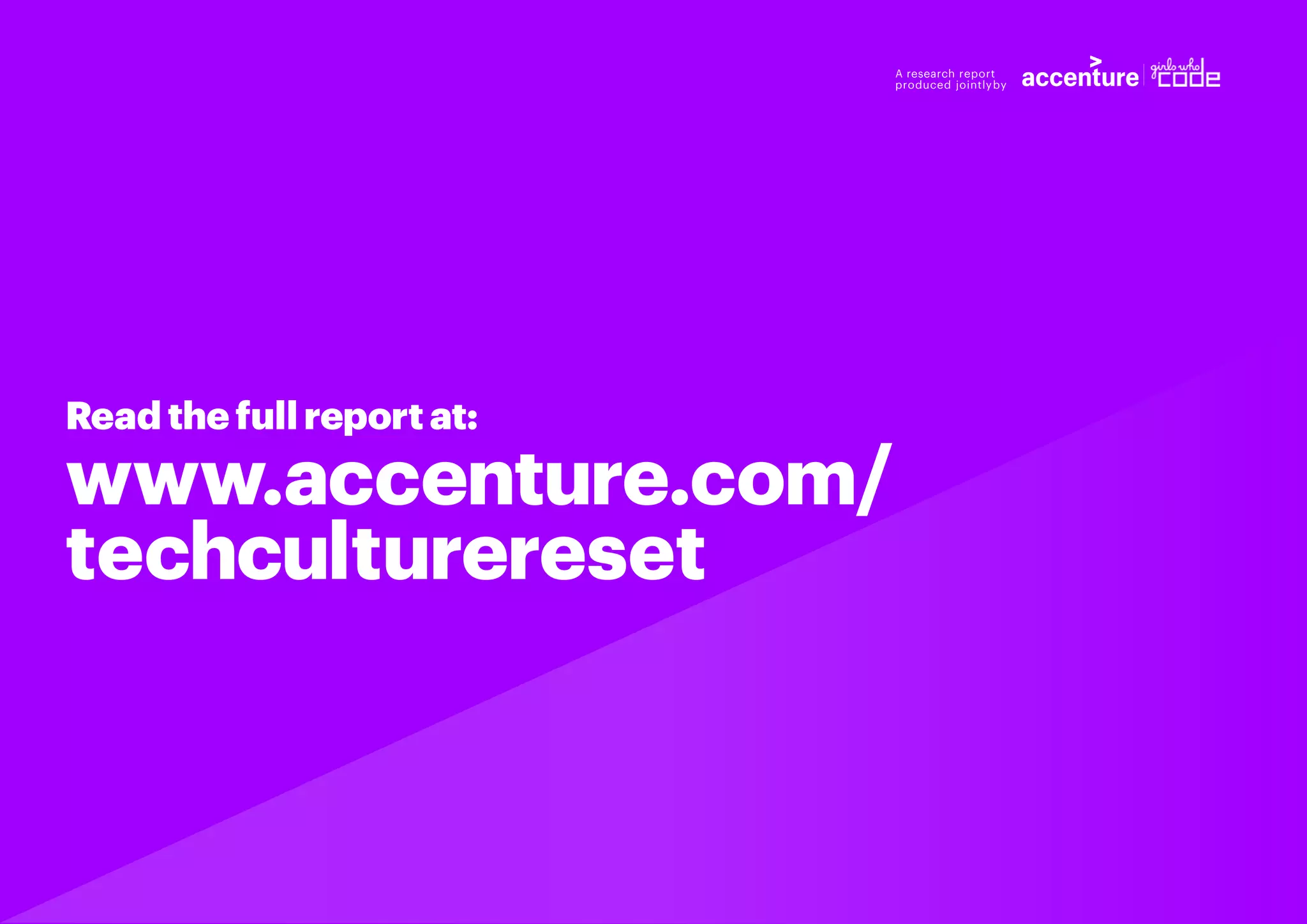 Read the full report at:
www.accenture.com/
techculturereset
A research report
produced jointlyby
 