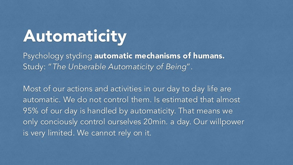 Automaticity Psychology styding automatic mechanisms