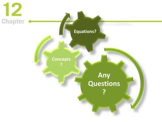 Any
Questions
?
Concepts
?
Equations?
 