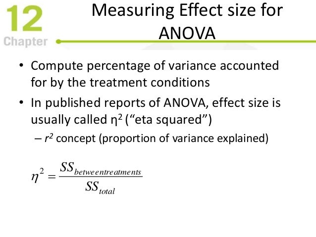 introduction to analysis of variance effect size anova