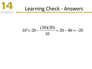 Learning Check - Answers
204020
10
)20)(20(
20 SP
 