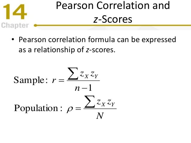 correlation and regression z score form
