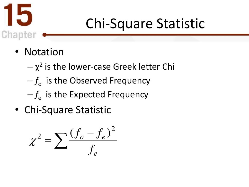 The ChiSquare Statistic Tests for Goodness of Fit and Independence
