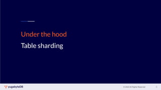 © 2023 All Rights Reserved
Under the hood
Table sharding
8
 