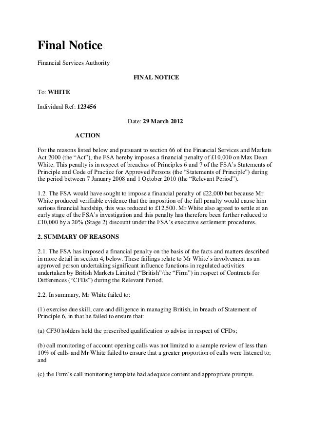 Final Notice