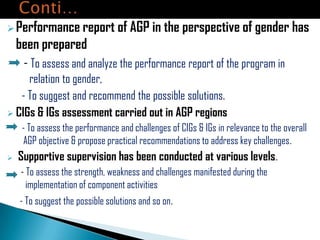 Ethiopia Agricultural Growth Program experiences in the gender perspective