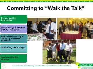 Gender mainstreaming in agricultural research for development: Experiences from ASARECA