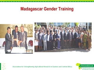 Gender mainstreaming in agricultural research for development: Experiences from ASARECA