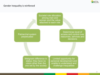 Gender mainstreaming at ATA: Current and future directions