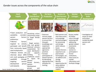 Gender mainstreaming at ATA: Current and future directions