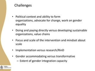 Enhancing the employment of women fish retailers in Egypt