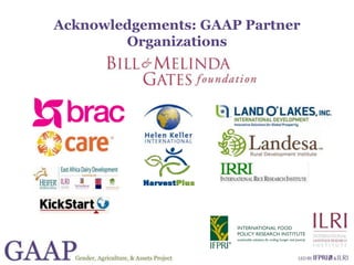 Gender Transformative Approaches (GTAs): Best practices for asset interventions in agriculture projects in Africa and Asia