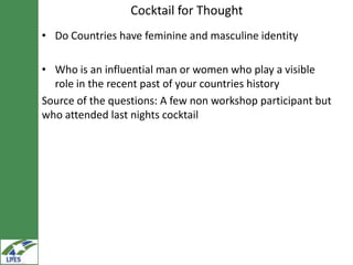 Gender inclusion in the LIVES project: Gender mainstreaming approaches and areas of interventions