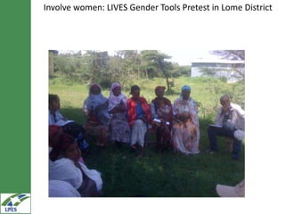 Gender inclusion in the LIVES project: Gender mainstreaming approaches and areas of interventions