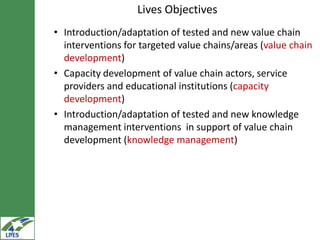 Gender inclusion in the LIVES project: Gender mainstreaming approaches and areas of interventions
