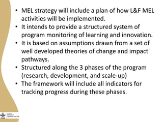Creating gendered monitoring, evaluation and learning indicators for the Livestock and Fish research program