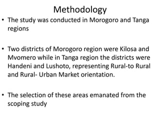 Mapping of gender roles and decision making in milk value chains in Tanzania