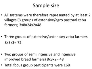 Mapping of gender roles and decision making in milk value chains in Tanzania