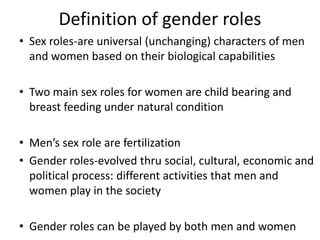 Mapping of gender roles and decision making in milk value chains in Tanzania