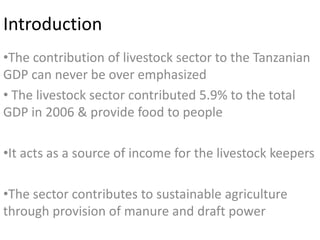 Mapping of gender roles and decision making in milk value chains in Tanzania
