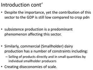Mapping of gender roles and decision making in milk value chains in Tanzania