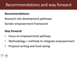 Integrating empowerment in the Dairy Goat and Root Crop Production project in Tanzania