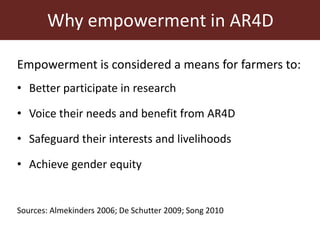 Integrating empowerment in the Dairy Goat and Root Crop Production project in Tanzania