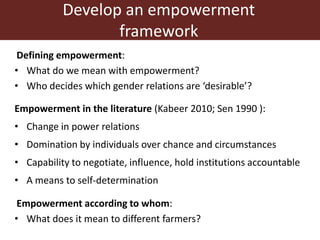 Integrating empowerment in the Dairy Goat and Root Crop Production project in Tanzania