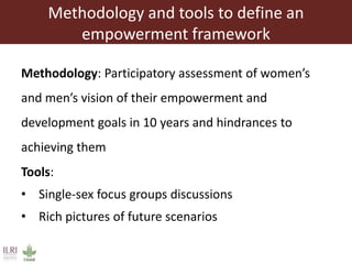 Integrating empowerment in the Dairy Goat and Root Crop Production project in Tanzania