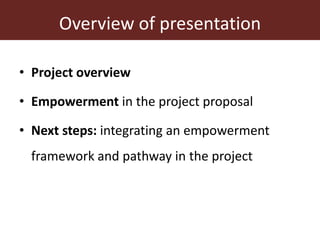 Integrating empowerment in the Dairy Goat and Root Crop Production project in Tanzania