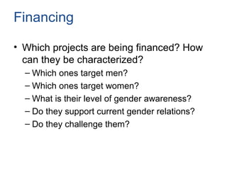 Gender analysis of agricultural innovation systems in East Africa