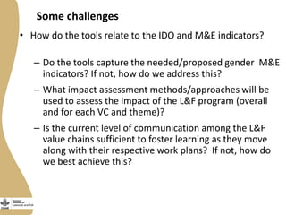Update on Livestock and Fish research program output 2: Gender and value chains