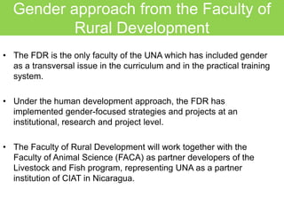 Developing gender capacities from higher education